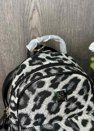 Стильный женский рюкзак городской леопардовый (1059)10 фото