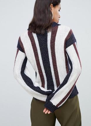 2019 теплый свитер в разноцветную полоску с шерстью альпаки asos vero moda4 фото