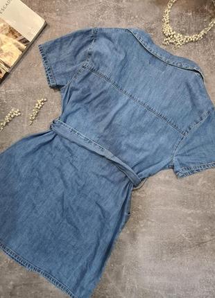 Джинсовое джинс деним платье сарафан блейзер пиджак пояс asos9 фото