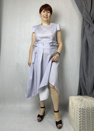Сукня жіноча бавовняна в смужку міді modna kazka mksh2336-75