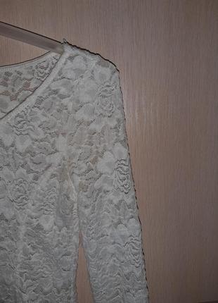 Элегантная❗ кружевная блуза с баской h&m4 фото