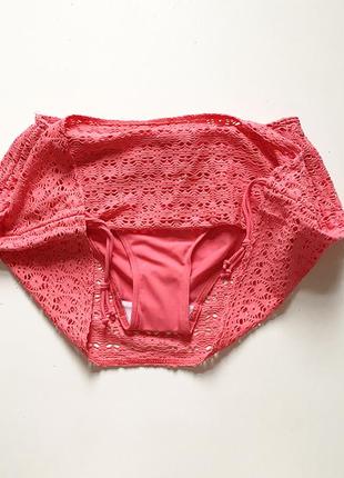 S-m нові пляжні плавки з юбкою рожеві купальник роздільний