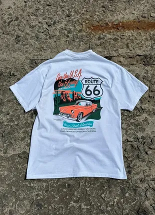 Футболка vintage 1990 route 66 usa t-shirt