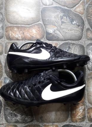 Бутсы nike tiempo elit black2 фото