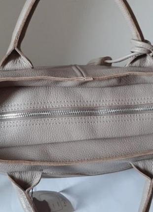 Жіноча сумка з якісної натуральної шкіри капучіно6 фото