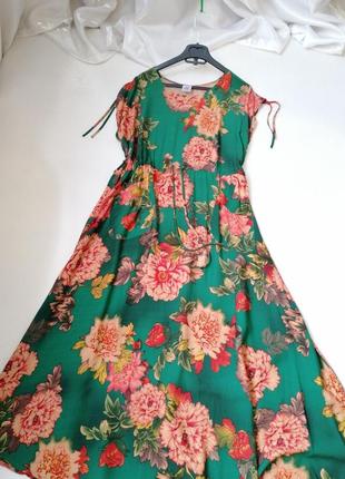 ⛔ платье в пол с кармашками и кулиской на талии из натуральной ткани штапель9 фото