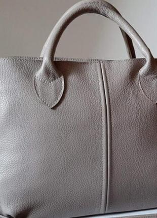 Жіноча сумка з якісної натуральної шкіри капучіно3 фото