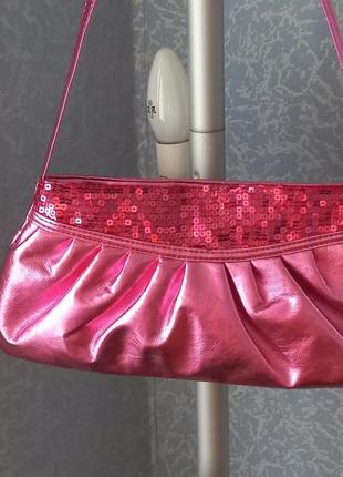 Розовая сумка багет tally weijl.