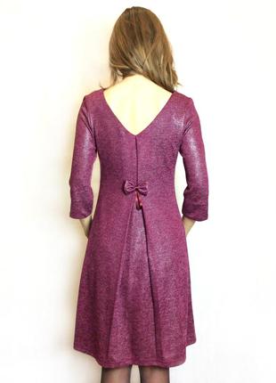Коктейльна сукня бордо з блиском3 фото
