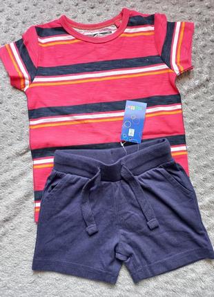 Набор футболка next и шорты lupilu для мальчика 86-92 см