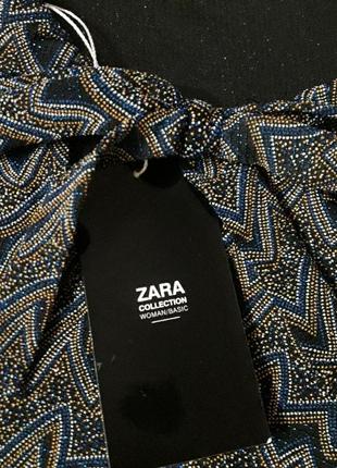 Брендова нова  красива блуза  з люрексом  і бантом  позаду р. m від zara9 фото