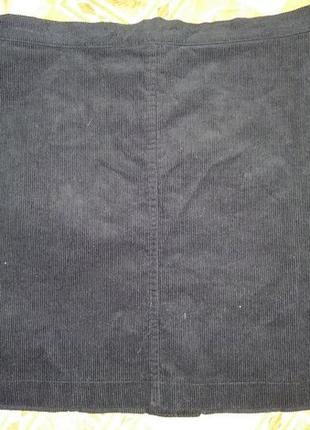 Вельветовая юбка на пуговицах р.16 primark4 фото