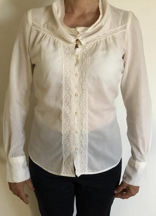 Блузка з мереживною вставкою2 фото