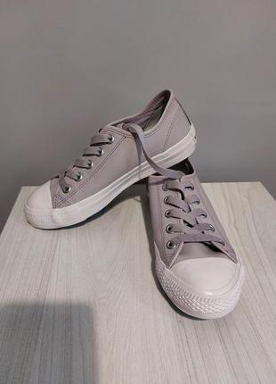 Кеды женские, натуральная кожа, 37 р (23,5 см), лавандовые