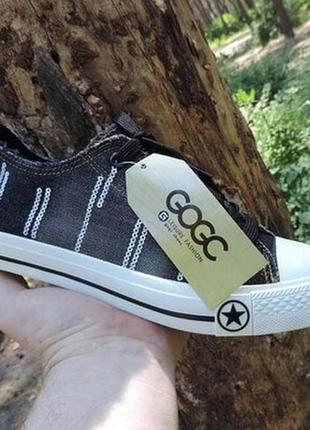 Джинсові кеди у стилі converse жіночі6 фото