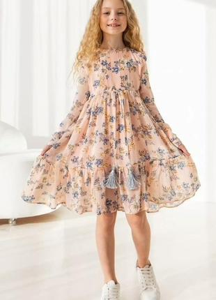 Нежное платье для девочки 122, 128, 134 размер1 фото