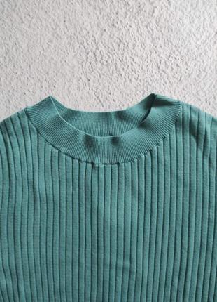 Джемпер uniqlo 100% extra fine merino ribbed half sleeved short jumper размер xs/s (450506)6 фото