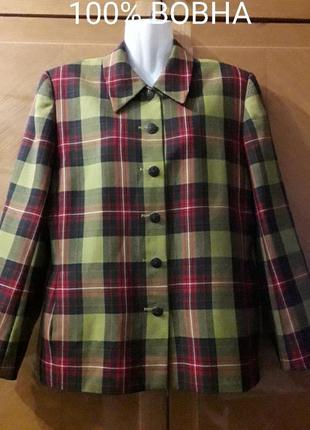 Шерстяной стильный брендовый пиджак жакет в винтажном стиле р. 12 от windsmoor