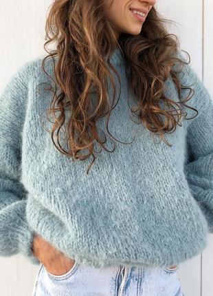 Мягенький свитер в стиле оверсайз из шерсти альпака