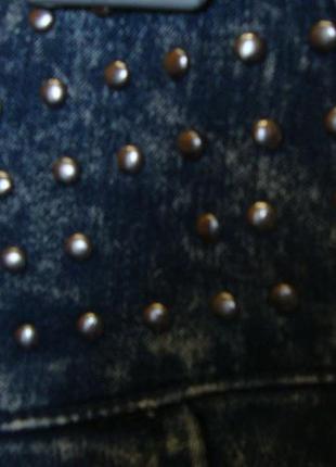 Юбка джинсовая темно-синяя стрейчевая9 фото