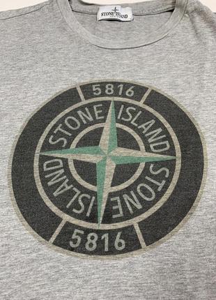 Оригинальная футболка stone island большая лого3 фото