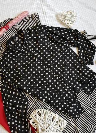 🌾 стильная чёрная блузка оверсайз river island в цветы