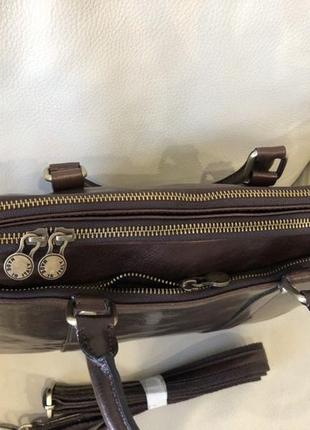 Кожаная сумка сумка из натуральной кожи италия портфель сумка под ноутбук шкіряна сумка3 фото