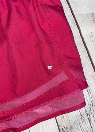 Яркие розовые женские спортивные беговые тренировочные шорты велосипедки с сеткой workout5 фото