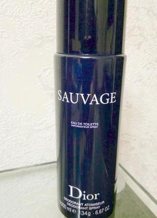 Christian dior sauvage_ deo  original spray дезодорант 200 ml1 фото