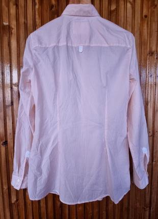 Длинная тонкая хлопковая рубашка, туника massimo dutti в мелкую полоску.5 фото