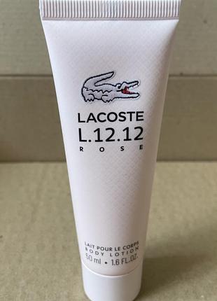 Lacoste l.12.12 rose парфюмированный женский лосьон для тела 50ml1 фото