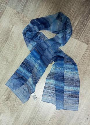 Легкий шифоновый шарф выполнен в италии3 фото