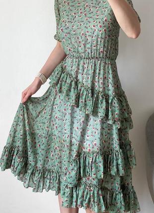 Шифоновое платье в цветочный принт1 фото