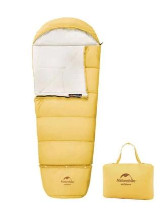 Спальный мешок детский naturehike с300 nh21msd01 желтый