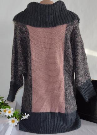 Брендовая теплая кофта свитер с горловиной wallis ангора акрил2 фото