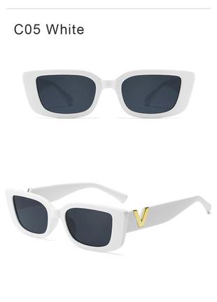 Окуляри вінтажні окуляри стильні у стилі 90-х трендові білі сонцезахисні нові uv4003 фото