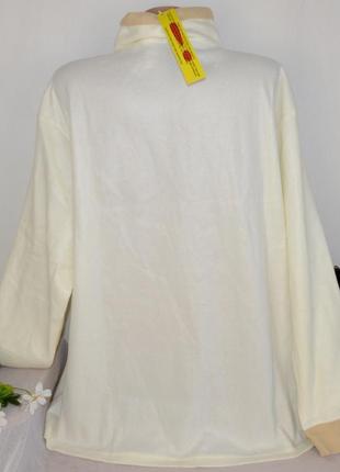 Флисовая кофта джемпер на молнии с карманами anne de lancay большой размер этикетка2 фото