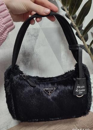 Сумка женская сумка черная в стиле prada прада2 фото