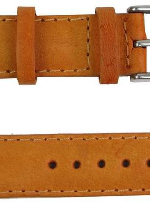 Кожаный ремешок для часов mykhail ikhtyar ш22 мм рыжий