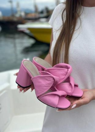 Шлепанцы сабо на каблуке автоледи цвет на выбор