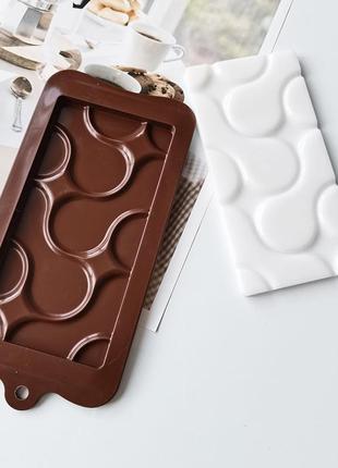 Силіконова форма для шоколаду, плитка шоколаду краплі (коричневий)4 фото