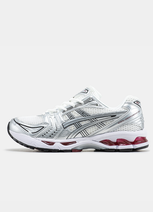 Кроссовки asics gel-kayano 14. цвет белый с серым