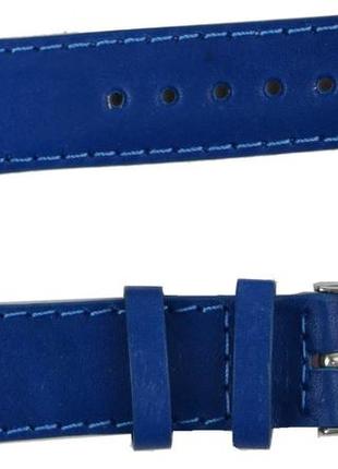 Шкіряний ремінець для годинника mykhail ikhtyar ш20 мм синій s20-308s blue