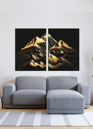 Модульная картина в гостиную / спальню  золоті  гори  tlv-2_1413 фото