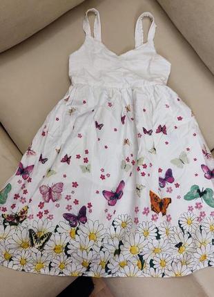 Детское натуральное платье сарафан платье платька платье р. 128