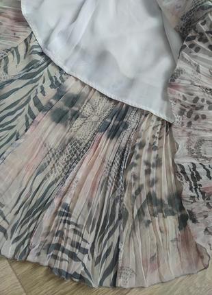 Спідниця міді,юбка сонце,плісе,принт4 фото