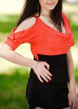 Платье на лето по бокам жамканка, размер с,м