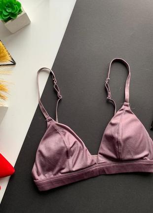 👙чудесный сиреневый гладкий бралетт/светло фиолетовый бра/бюстгальтер гладкий👙