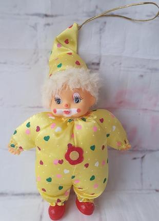 Кукла клоун винтаж корея made in korea подвесная игрушка1 фото
