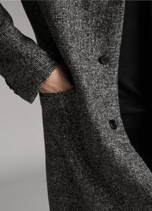 Massimo dutti пальто тренд шерстяне однобортное демисезон5 фото